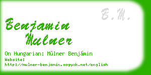 benjamin mulner business card